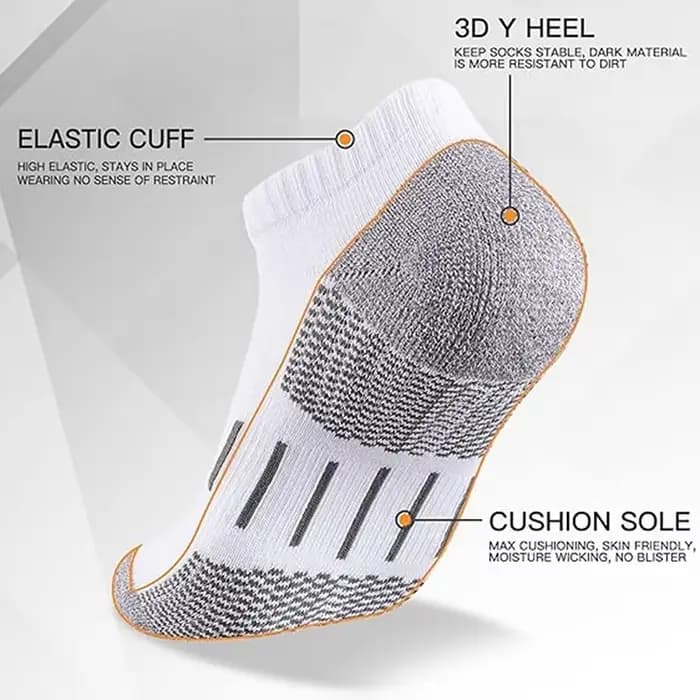 Chaussettes de Sport respirantes pour hommes, 1 à 20 paires, tampon de course en plein air épais, chaussettes de basket-ball, d'entraînement en coton, Tube court