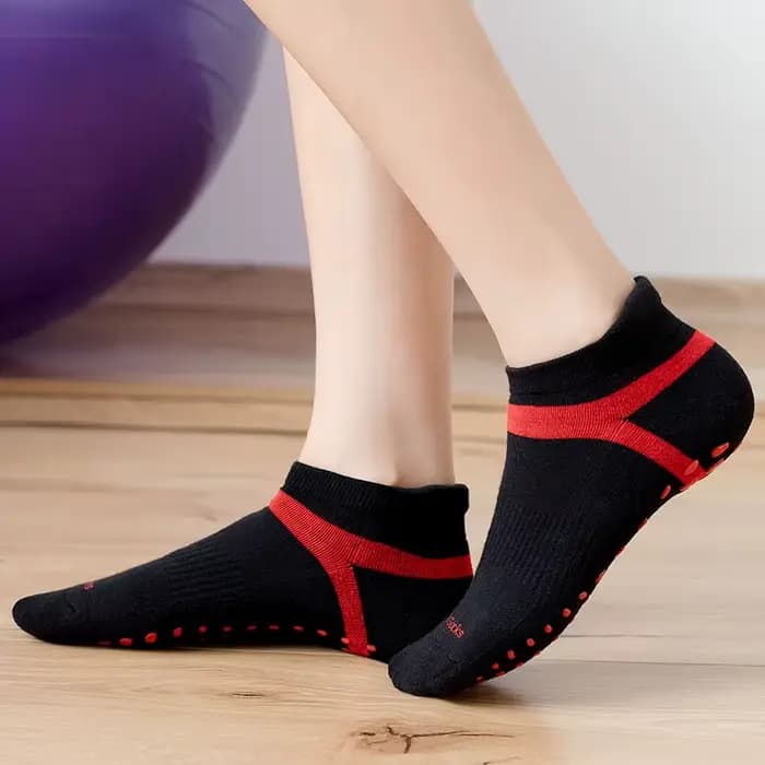 Chaussettes de Yoga antidérapantes pour femmes et hommes, en Silicone, pour gymnastique, Fitness, danse, sport, unisexes, en coton, respirantes, Pilates