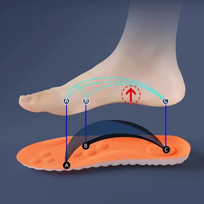 1 paire de semelles intérieures de sport en latex, souples, haute élasticité, orthopédiques, respirantes, amortissantes, avec soutien de la voûte plantaire
