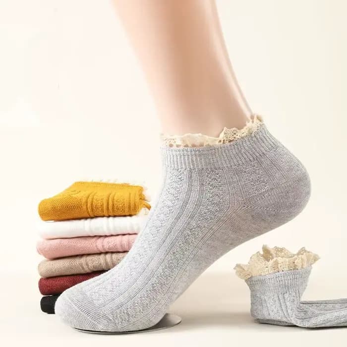 Chaussettes à volants en dentelle pour femmes