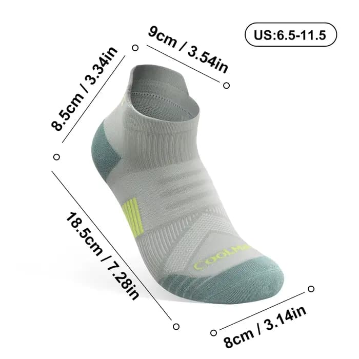 Chaussettes de sport en coton peigné Coolmax pour hommes et femmes