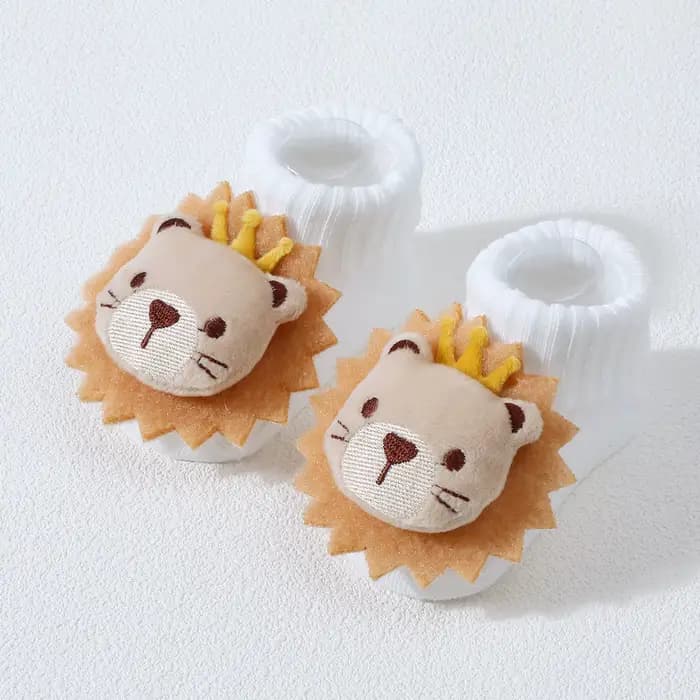 Nouveau bébé dessin animé chaussettes tricotées ours mignon nouveau-né doux solide anti-dérapant Prewalker chaussette pour fille garçon infantile tricot chaussettes de sol