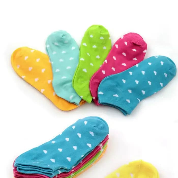 10/20 paires de chaussettes imprimées cœur