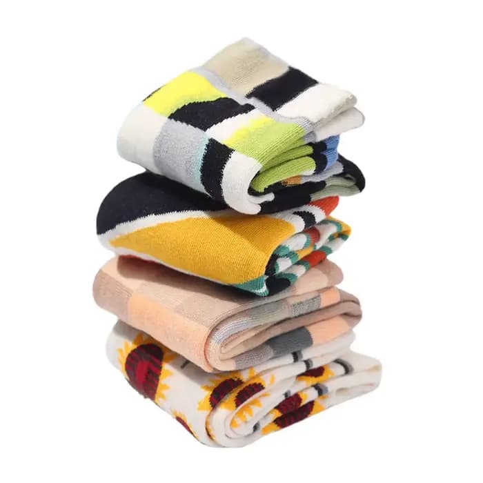Chaussettes mi-tube peinture à l'huile française pour hommes et femmes