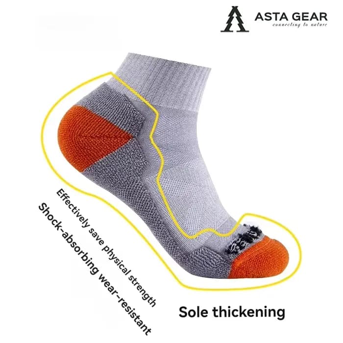 ASTA GEAR-Chaussettes Mi-sulfen Laine Mérinos