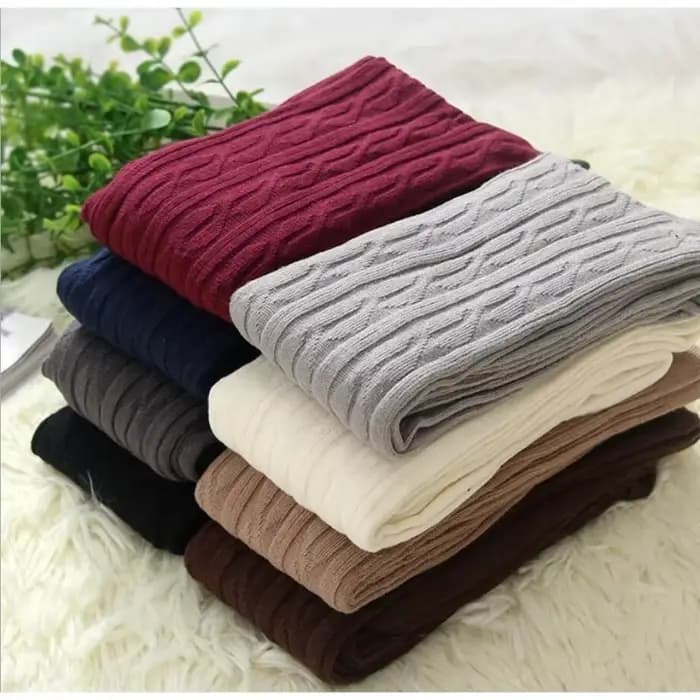 1 3 5 paires de chaussettes thermiques confortables en tricot au dessus du genou pour femmes, chaussettes d'hiver chaudes et élégantes avec matériau épais