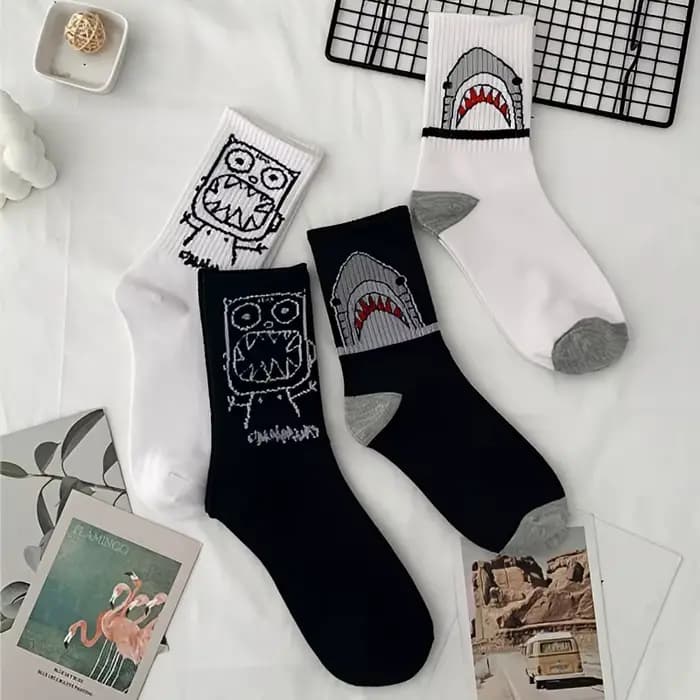 Chaussettes style Harajuku de haute qualité pour hommes et femmes