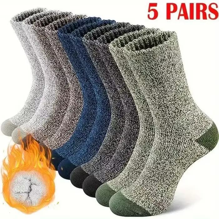 5 paires de chaussettes en laine mérinos pour hommes et femmes