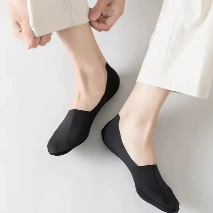 7 paires de chaussettes bateau en soie glacée pour hommes