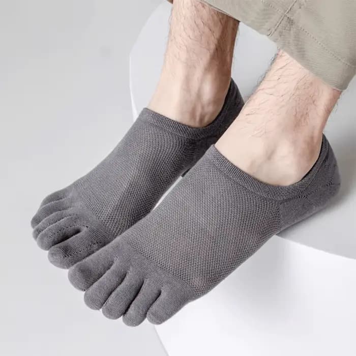 3 paires/lot chaussettes pour hommes respirant sueur nouveauté orteil