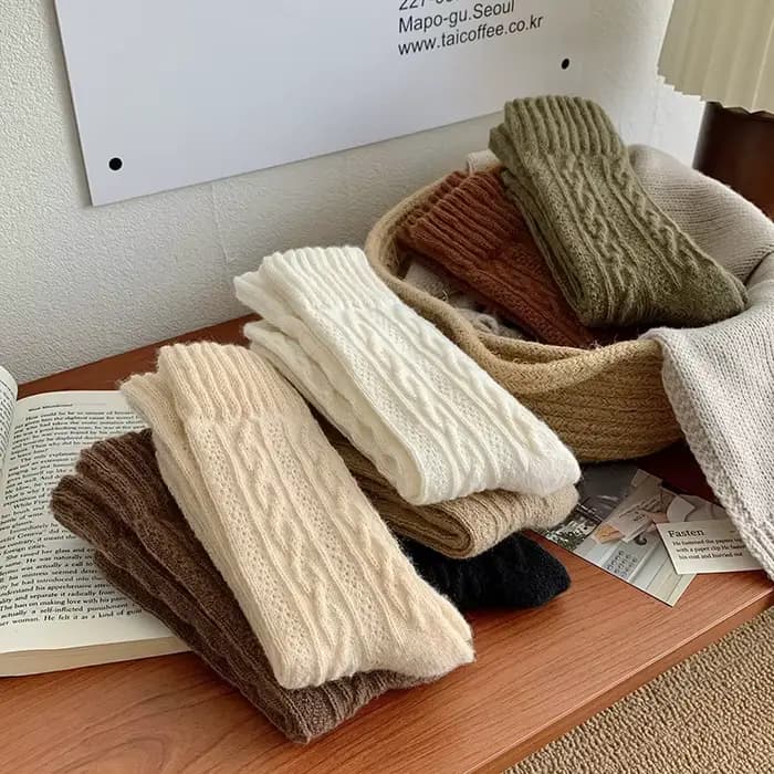 Lot de 4 paires de chaussettes en cachemire pour femmes