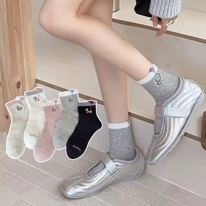 Chaussettes tricotées en coton pour femmes