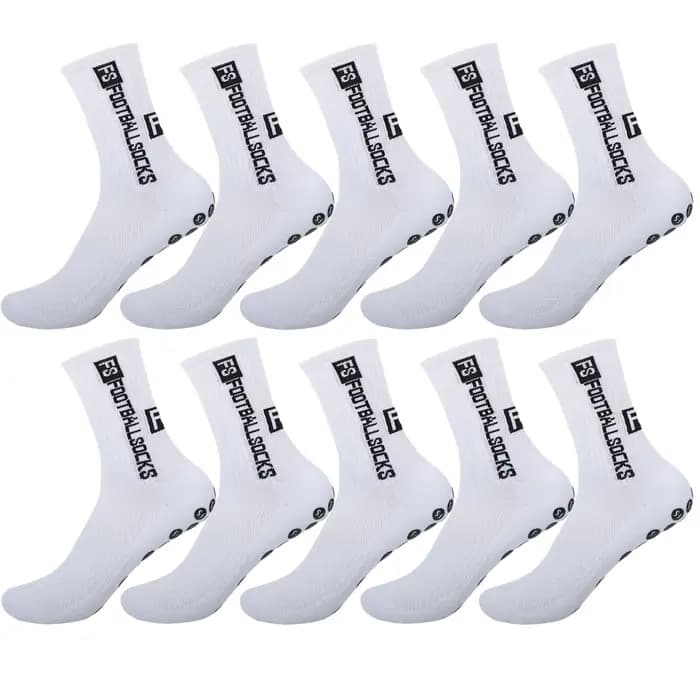 1/6/10 paires de chaussettes de sport antidérapantes à semelle en tissu éponge pour le football