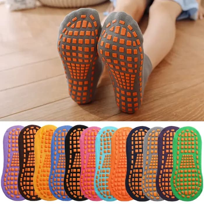 10 paires enfants adultes chaussettes antidérapantes Parent-enfant Trampoline chaussette coton