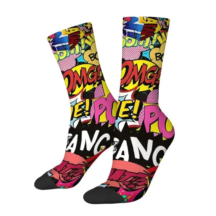 Chaussettes pour hommes de style dessin animé amusant