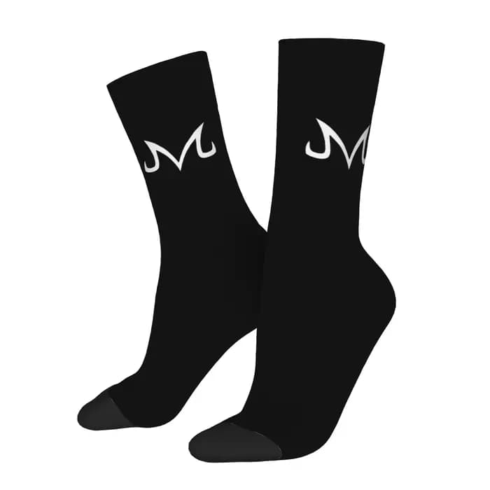 Chaussettes amusantes Dragon Ball Majin Vegeta, chaussettes vintage à motif sans couture imprimé pour hommes, chaussettes décontractées pour hommes