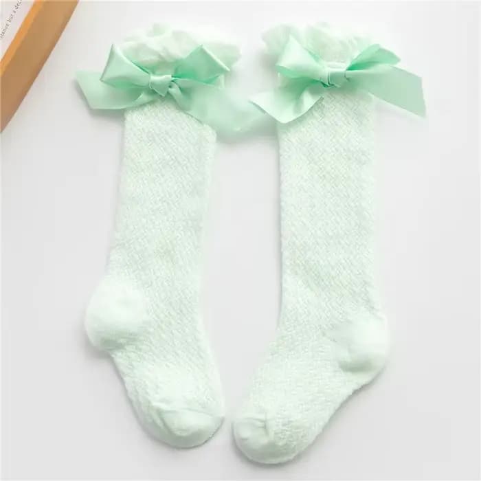 Chaussettes hauteur genou avec nœud papillon pour enfants, jambières pour tout-petits, chaussettes douces pour bébés filles, cadeau de fête, princesse, mignon, nouveau
