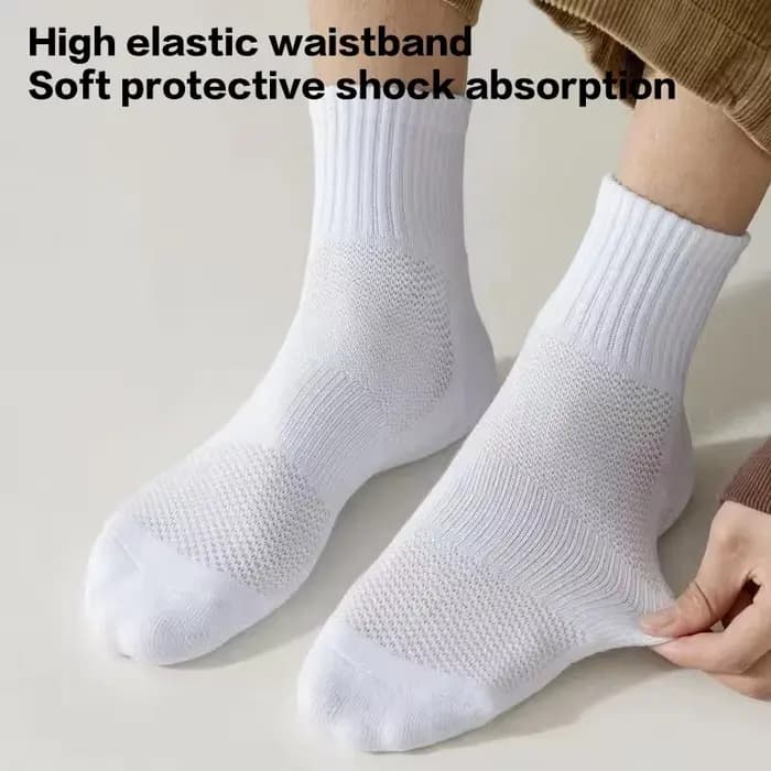 Chaussettes de sport pour hommes à semelle épaisse, absorbant la transpiration et respirantes, avec coussinets de soutien pour la course à pied, chaussettes de sport professionnelles pour hommes