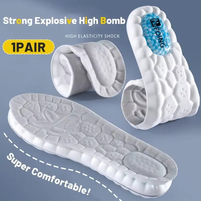 Semelles intérieures de sport épaisses pour hommes et femmes, entièrement rembourrées avec Anti-odeur, absorbant la sueur, respirantes, haute élasticité pour une longue durée de vie