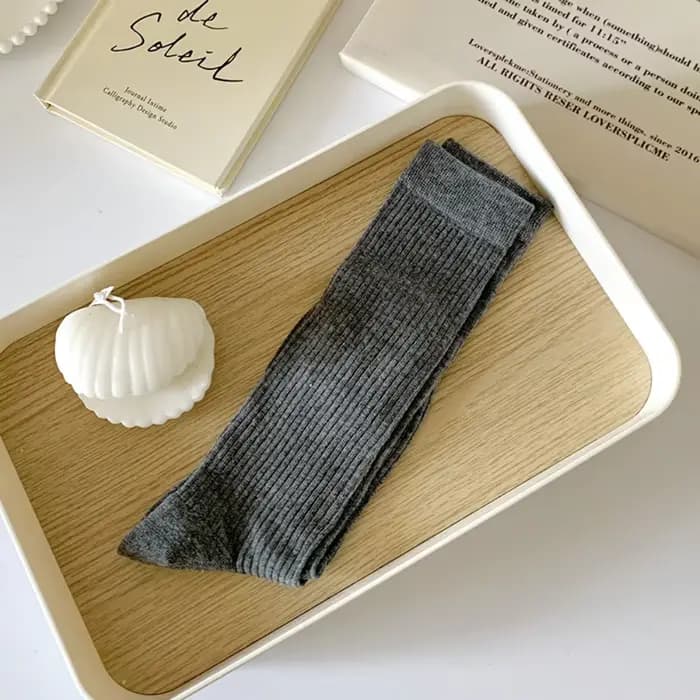 Chaussettes côtelées colorées pour femmes