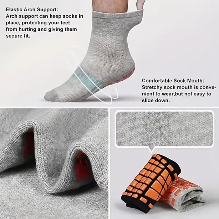 1 paire de chaussettes antidérapantes pour hommes