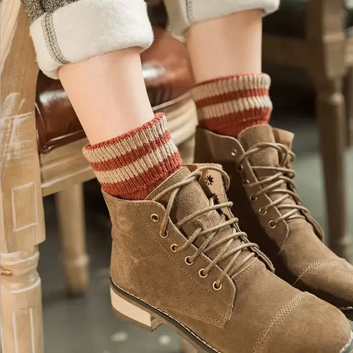 Chaussettes coréennes en laine pour femmes
