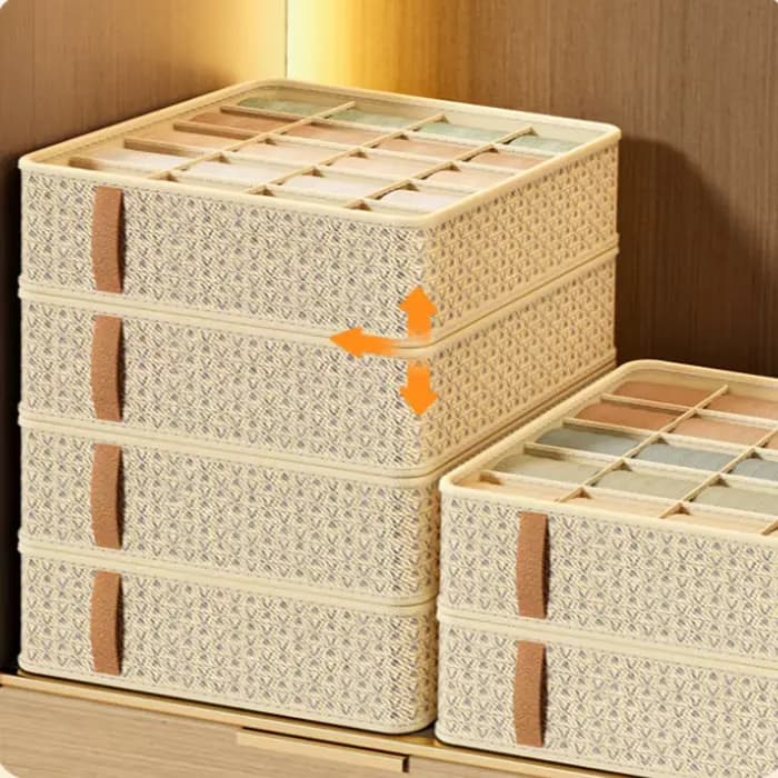 Boîte de rangement pliable et empilable pour sous-vêtements et chaussettes, avec compartiments 3D, 6/7/20 compartiments, un article, un compartiment, rangement classifié