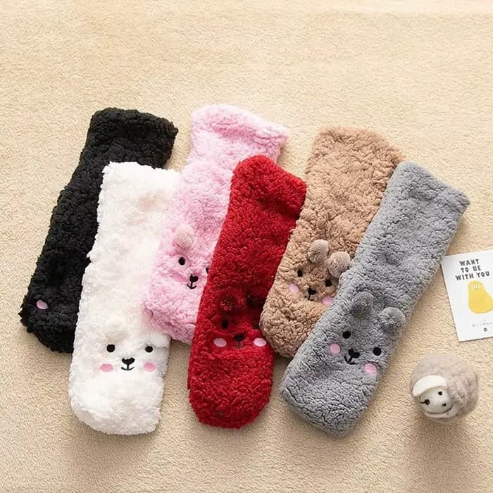 Chaussettes polaires brodées pour femmes