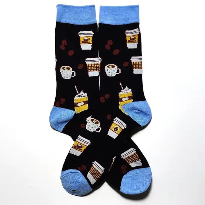 Nouvelles chaussettes heureuses hommes drôle fruits animaux bière nourriture coton