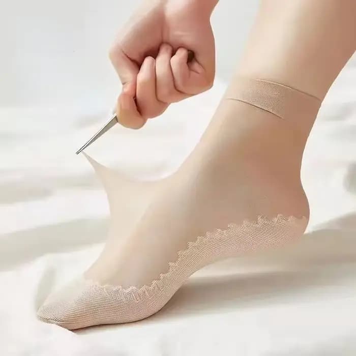 Chaussettes souples en velours pour femme