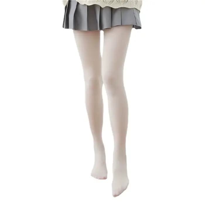 120D Lolita cuisse haute bas lait blanc