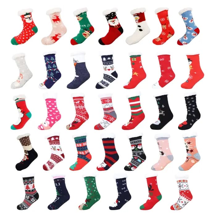 Chaussette femme printemps été épaissi polaire maison tapis de couchage chaussettes noël confortable dames