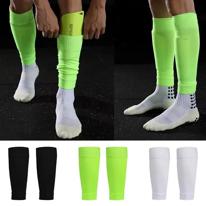 Chaussettes de football avec protège-tibias pour hommes et femmes