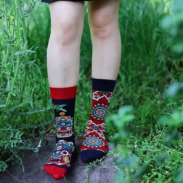 canard mandarin chaussettes pour hommes et femmes Original AB chaussettes à la mode moyen haut Tube chaussettes fleur fruits animaux dessin animé coton chaussettes