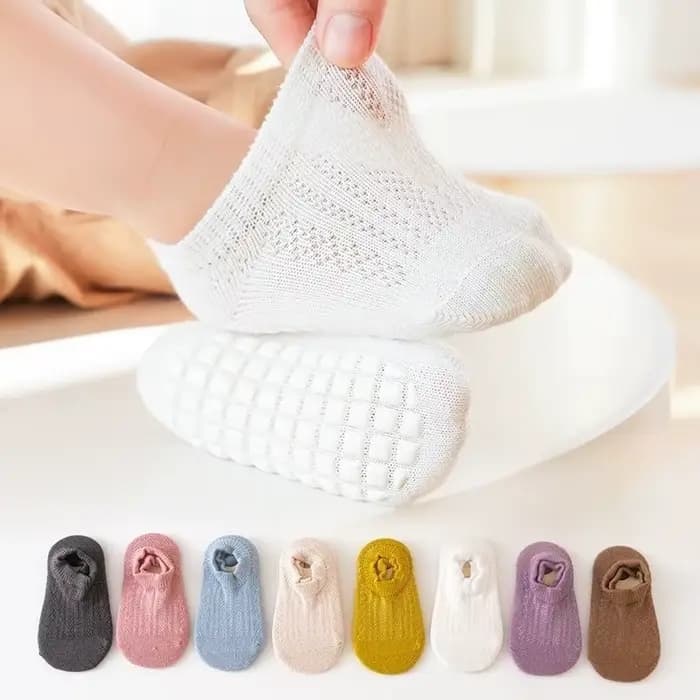 4 paires de chaussettes de sol antidérapantes en coton pour bébés garçons et filles, été pour enfants en bas âge, activités intérieures, apprendre à marcher, chaussettes à la cheville