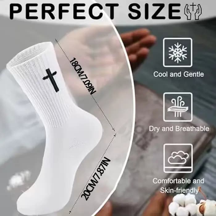 1 paire de chaussettes de sport solides pour hommes, chaussettes décontractées respirantes unisexes mi-mollet, chaussettes de Couple croisées noires/blanches toutes saisons
