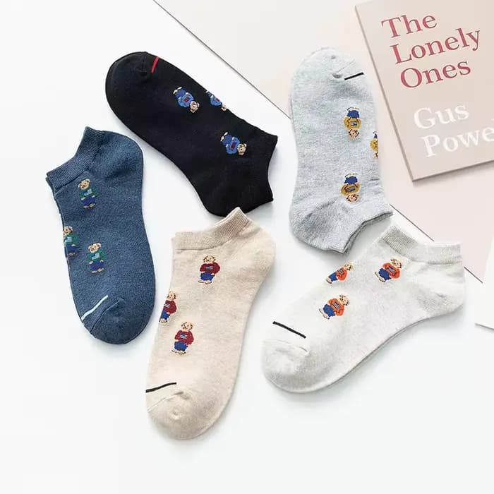 Chaussettes courtes respirantes en coton pour hommes