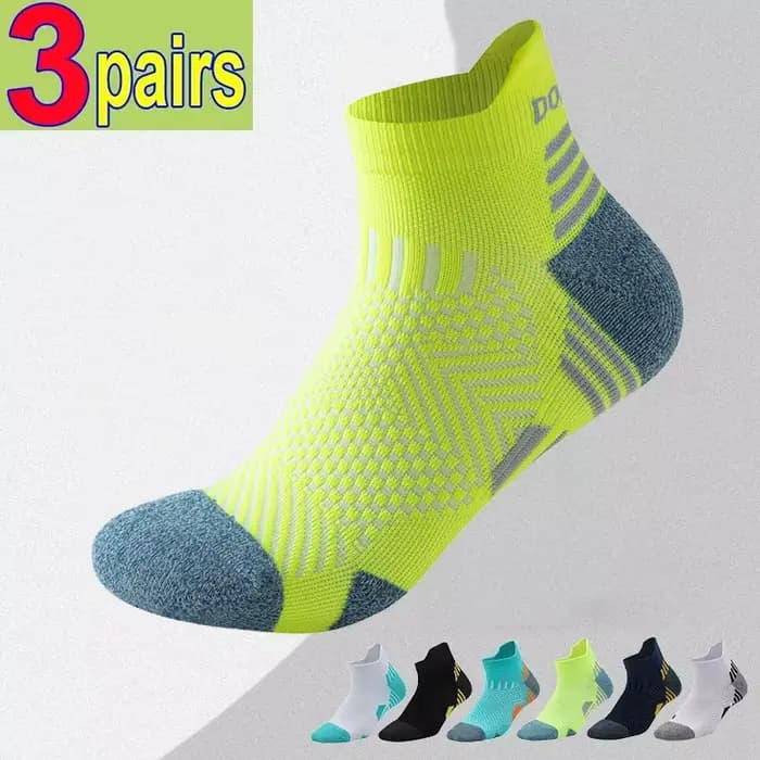 3/1 paires Sport Compression cheville chaussettes hommes femmes professionnel coupe basse Fitness Marathon course en plein air déodorant respirant Sox
