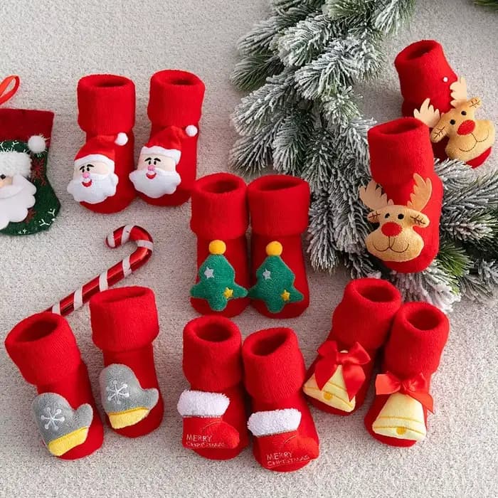 Chaussettes de noël pour bébé fille