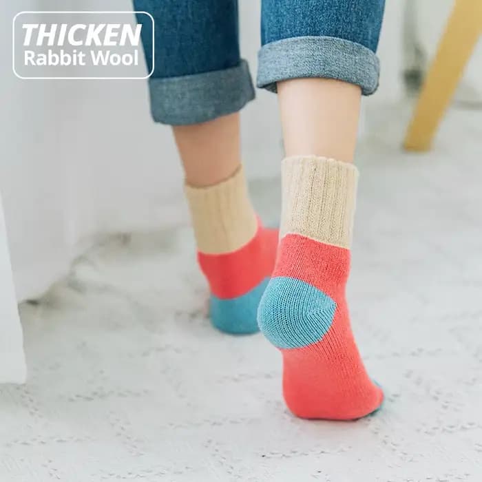 Chaussettes en coton thermique pour femme