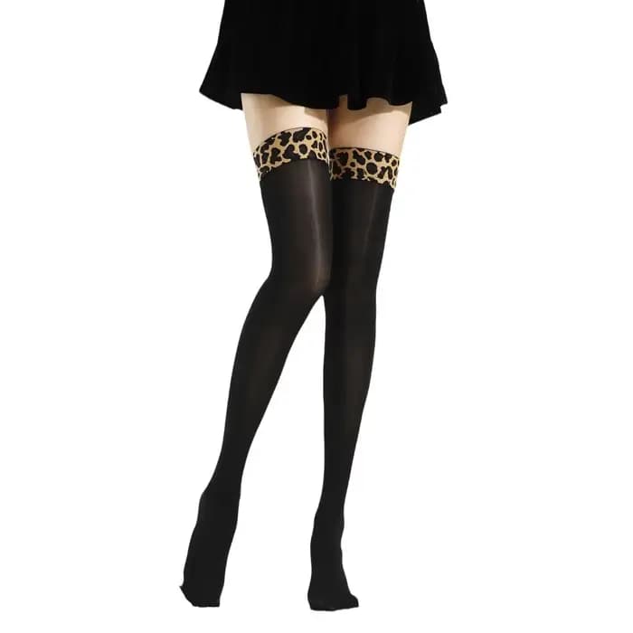 Collants brillants effet léopard 8D à l'huile de cheval