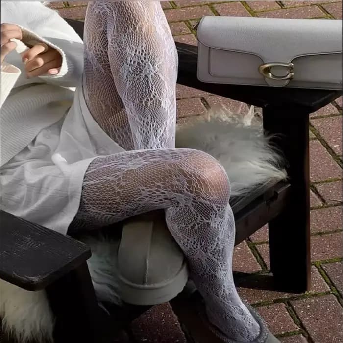 Kave – collants à motifs en résille pour femmes