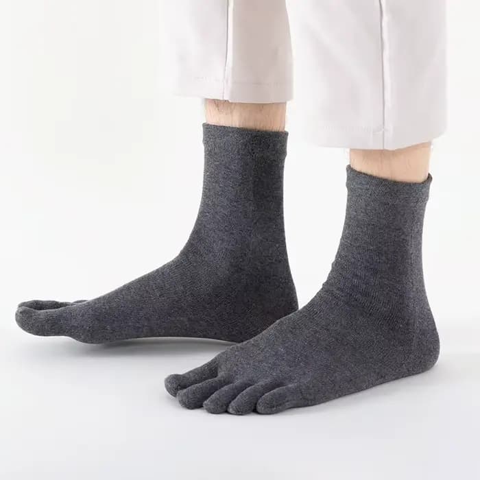 Chaussettes en coton à cinq doigts pour hommes
