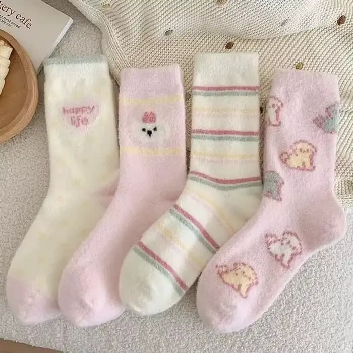 Chaussettes en laine épaissie pour femme