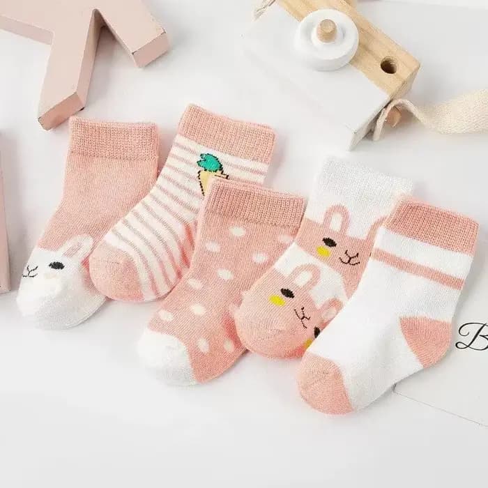 5 paires de chaussettes pour bébé nouveau-né garçon chaussettes 0-1-3-7Y enfants pur coton conception animale sans décoloration doux chaussettes pour enfants pour les filles