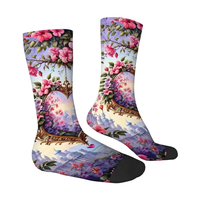Fantaisie Art Floral chaussettes Style Harajuku décontracté mode hommes