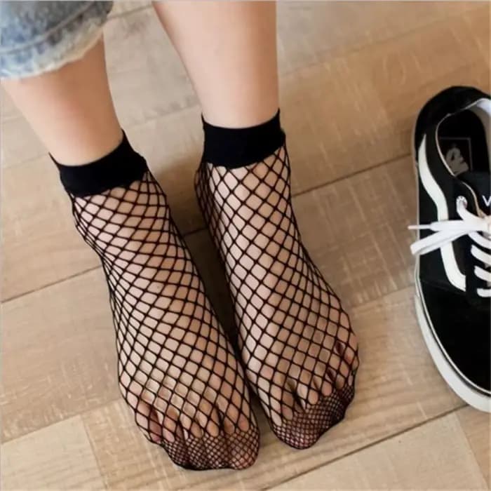 Chaussettes transparentes en résille pour femmes