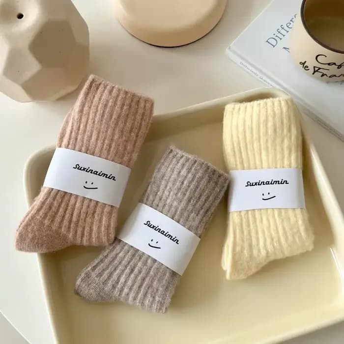 Laine cachemire épais hiver chaud femmes chaussettes
