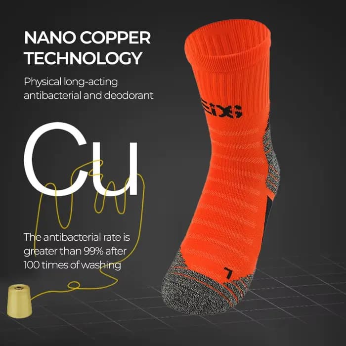 Chaussettes de sport déodorantes en cuivre Nano pour hommes