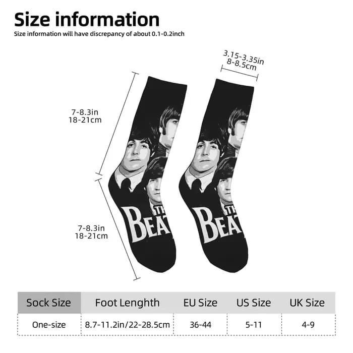 Chaussettes personnalisées imprimées The Beatle pour femmes et hommes